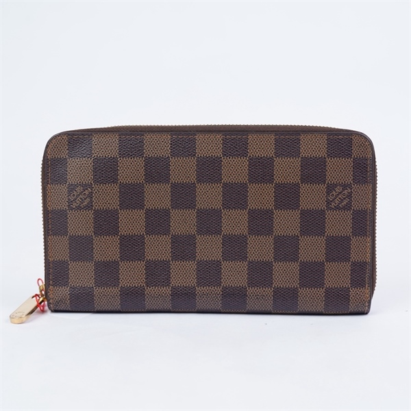Ví LV ô vuông nâu có khóa zip (LT) KG+