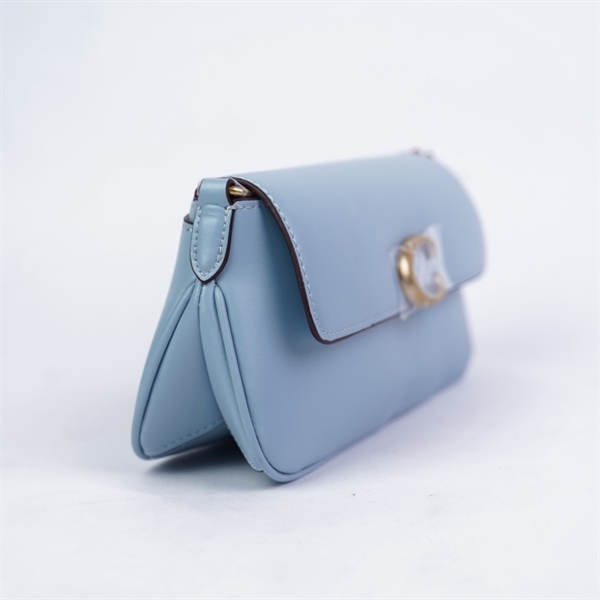 Túi Coach kẹp nách xanh biển 2strap sz26 +