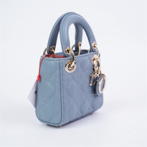 Túi Dior Lady xanh (10-MA-1211) szmicro (LTB) KG+