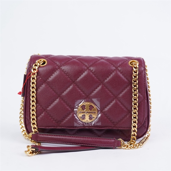 Túi Tory Burch đỏ tím sz24 +