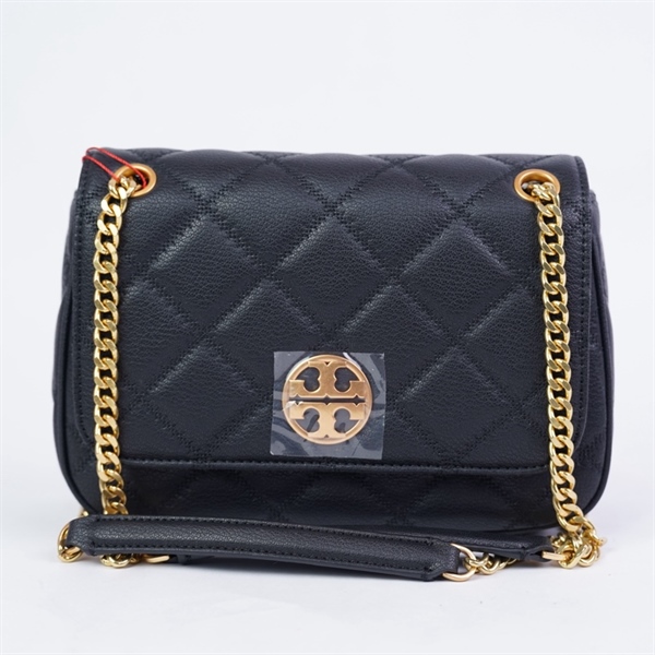 Túi Tory Burch Willa đen bóng sz24 +