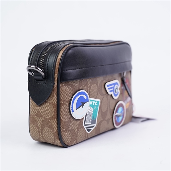 Túi Coach nam nâu in hình sz23 +