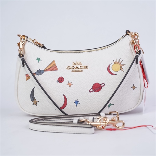 Túi Coach thuyền trắng 2strap sz24 +