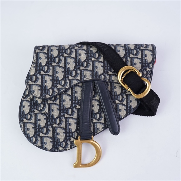 Túi Dior Saddle xám sz14 (miệng túi 19cm) (BMC) KG+