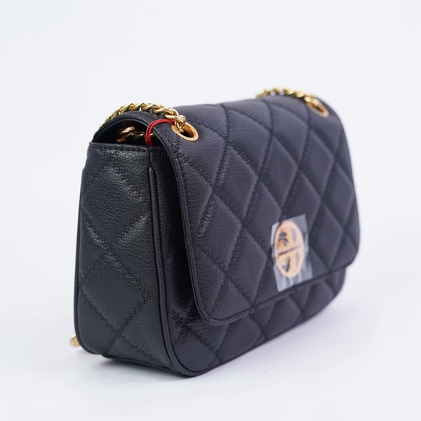 Túi Tory Burch Willa đen bóng sz24 +