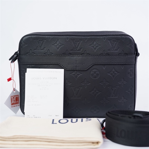 Túi LV đeo chéo hoa đen da bê sz25 KG+