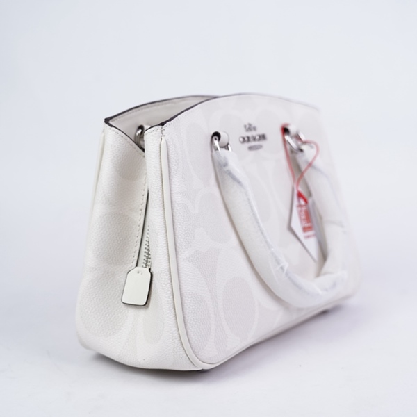 Túi Coach Handle trắng sz27 +