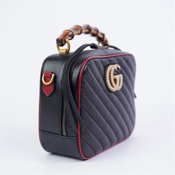 Túi GG Handle đen (D031716562) sz22 (BMC) +