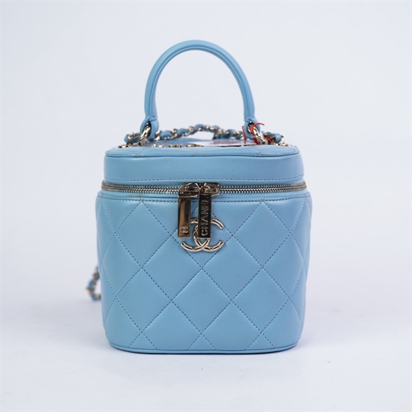 Túi Chanel Vanity xanh (AAUCECC8) sz15 (LTB) KG+