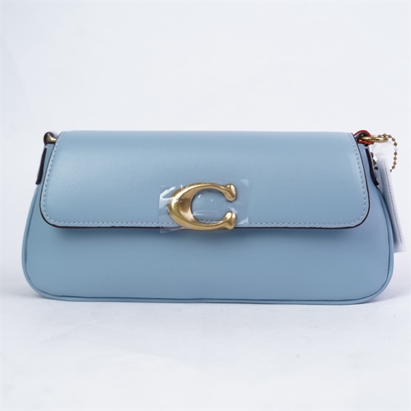 Túi Coach kẹp nách xanh biển 2strap sz26 +