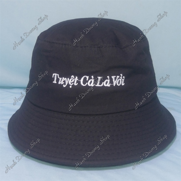 Nón tai bèo mũ bucket vành nhỏ thêu chữ Tuyệt Cà Là Vời