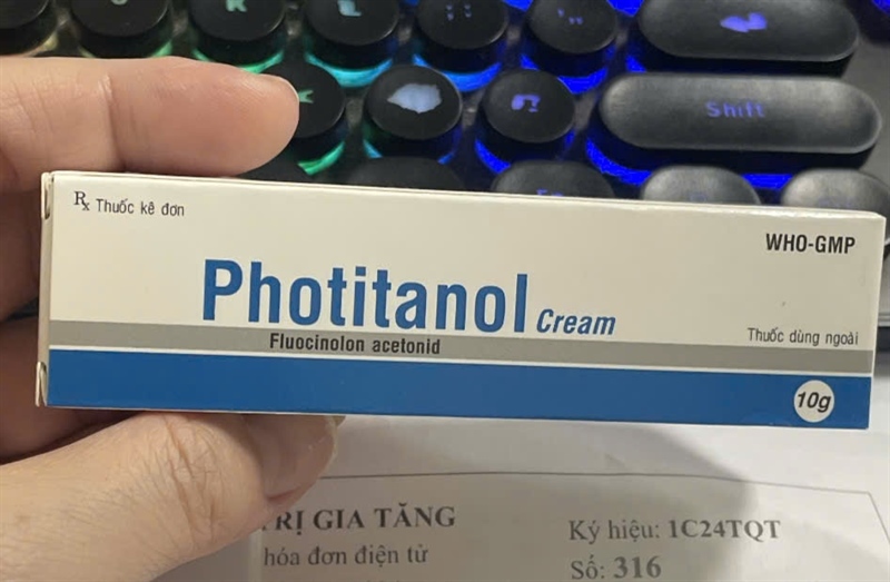 Photitanol cream 10g (chứa Fluocinolon acetonid 2.5mg)