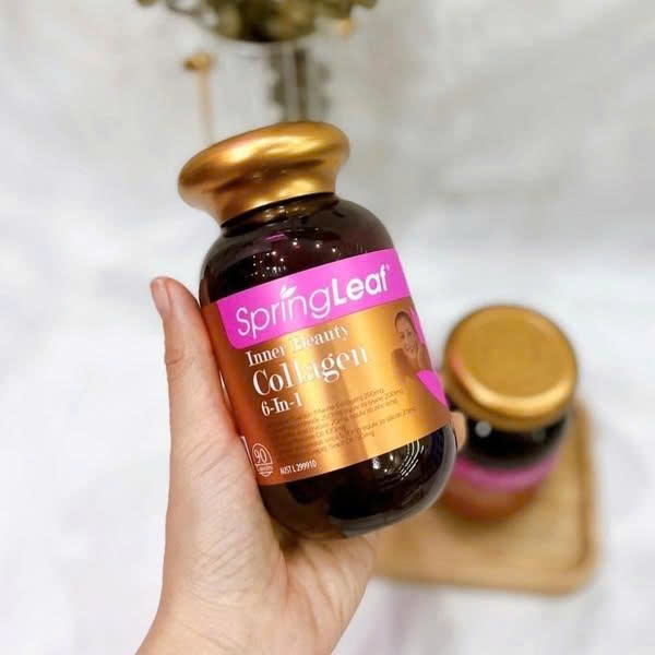 Viên Uống Collagen Chống Lão Hóa Spring Leaf Collagen 6 In 1 - 90 Viên - Date 9/28
