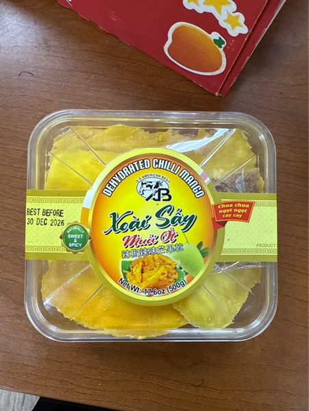 Xoài Sấy Muối Ớt Hiệu Con Bò