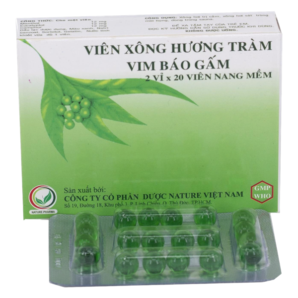 Viên xông hương tràm vim báo gấm (h/40v)