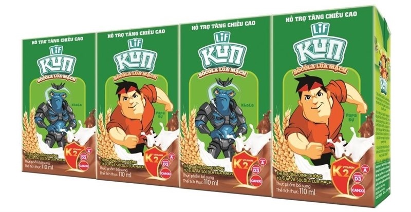 Thức uống dinh dưỡng Lif Kun vị socola lúa mạch 110ml