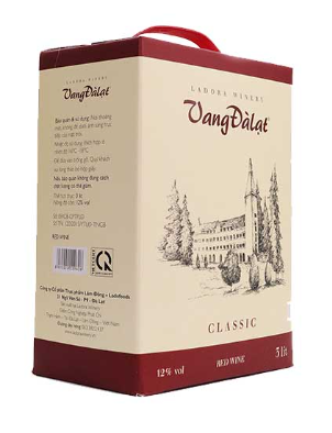 Vang Đỏ Đà Lạt Classic 12% túi 3L