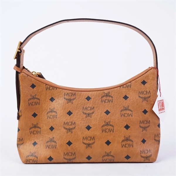 Túi MCM kẹp nách nâu kèm ổ+ 2 chìa sz26 KG+