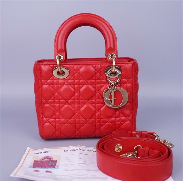 Túi Dior Lady đỏ sz S +