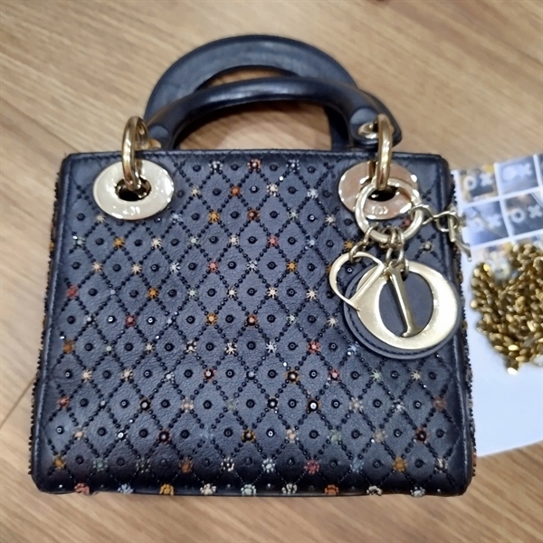 Túi Dior Lady đen szMini (04-MA-0250) (PN) +