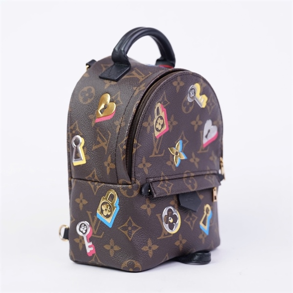 Balo LV hoa nâu in hình 2 strap (FL4148) (BMC) KG+