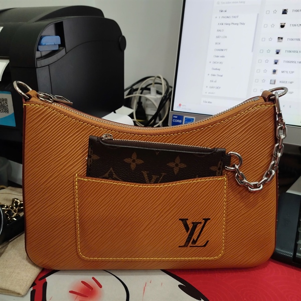 Túi LV Marelle nâu 2 strap kèm ví sz25 KG+