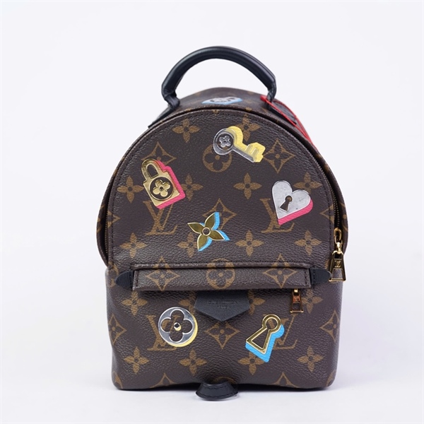 Balo LV hoa nâu in hình 2 strap (FL4148) (BMC) KG+