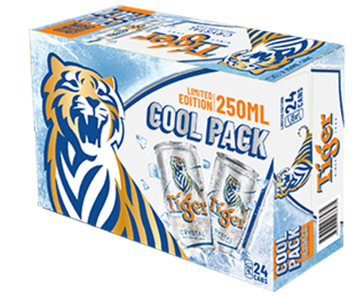 Bia TIGER bạc Lon 250ml 24 lon / thùng