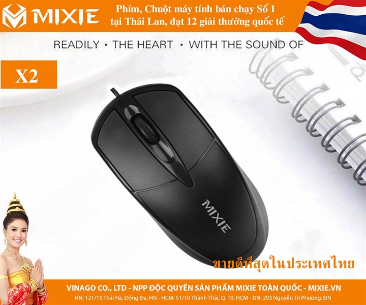CHUỘT CÓ DÂY MIXIE X2
