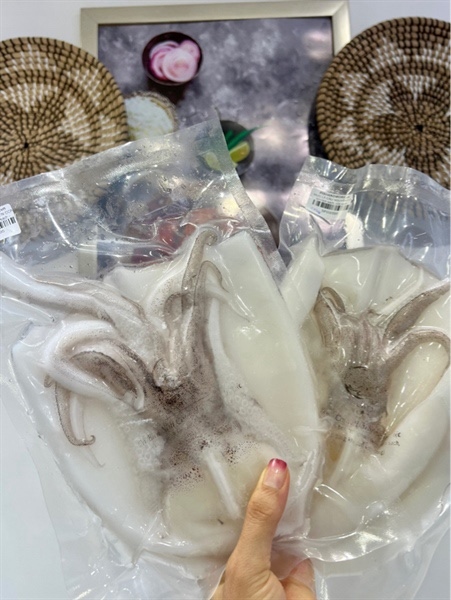 MỰC LÁ CÂU làm sạch, rửa sạch