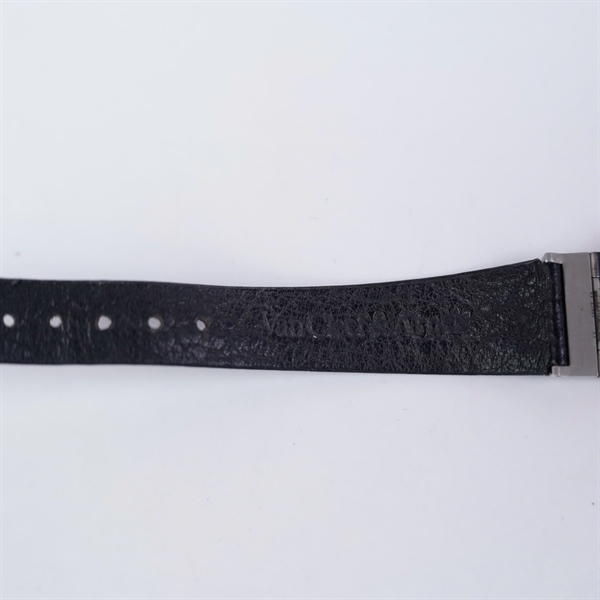 Đồng hồ Van Cleef mặt tròn dây đen (43106-58356) sz32 (LTB) KG+