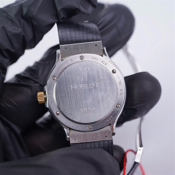 Đồng hồ Hublot mặt xanh dây đen (247643) sz38 (LTB) KG+