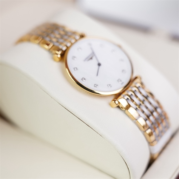 Đồng hồ Longines bạc phối vàng (46401027) sz30 (PN) KG+