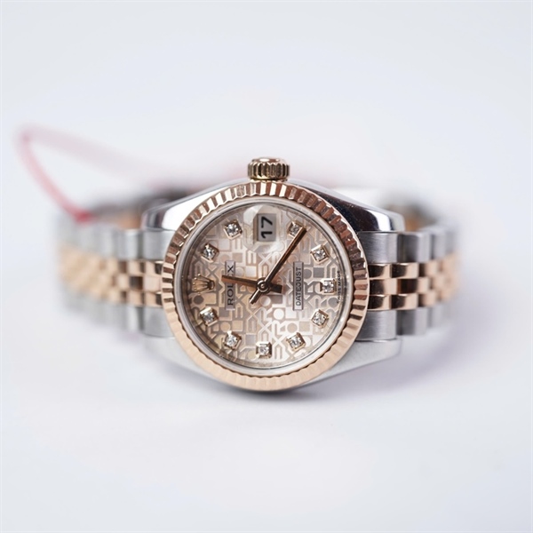 Đồng hồ Rolex bạc mặt hồng (M958968) sz28 (LTB) KG+