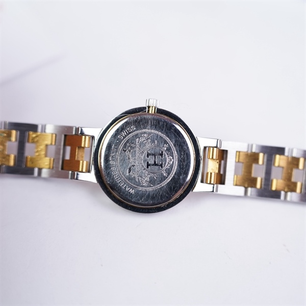 Đồng hồ Hermes bạc viền vàng (532156L) sz26 (PN) KG+