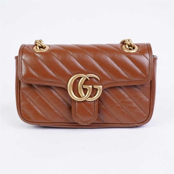 Túi GG Marmont nâu đất (A037216269) sz21 (HT) +