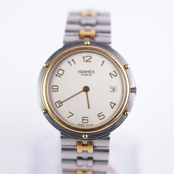 Đồng hồ Hermes bạc (378776L) sz34 (PN) KG+