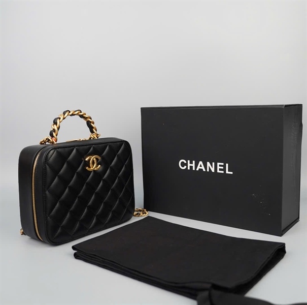 Túi Chanel Vanity đen sz19 +