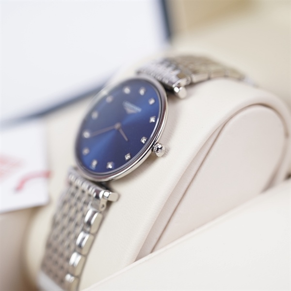 Đồng hồ Longines bạc mặt xanh (49993908) sz30 (PN) KG+