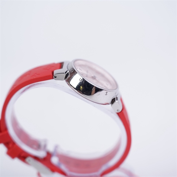 Đồng hồ LV dây đỏ mặt hồng (SF8351) sz30 (PN) KG+