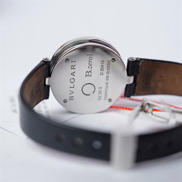 Đồng hồ Bvlgari dây đen mặt hình trái tim (D20418) sz30 (LTB) KG+