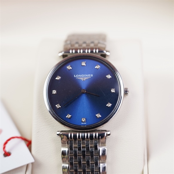 Đồng hồ Longines bạc mặt xanh (49993908) sz30 (PN) KG+