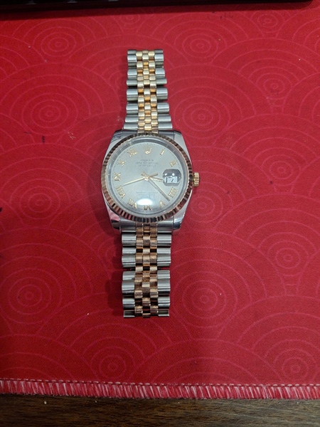 Đồng hồ Rolex bạc mặt xám (D461470) sz38 (LTB) KG+