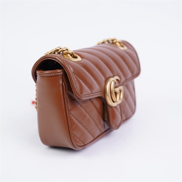 Túi GG Marmont nâu đất (A037216269) sz21 (HT) +