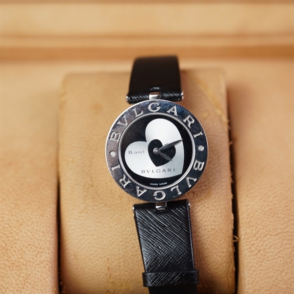 Đồng hồ Bvlgari dây đen mặt hình trái tim (D20418) sz30 (LTB) KG+
