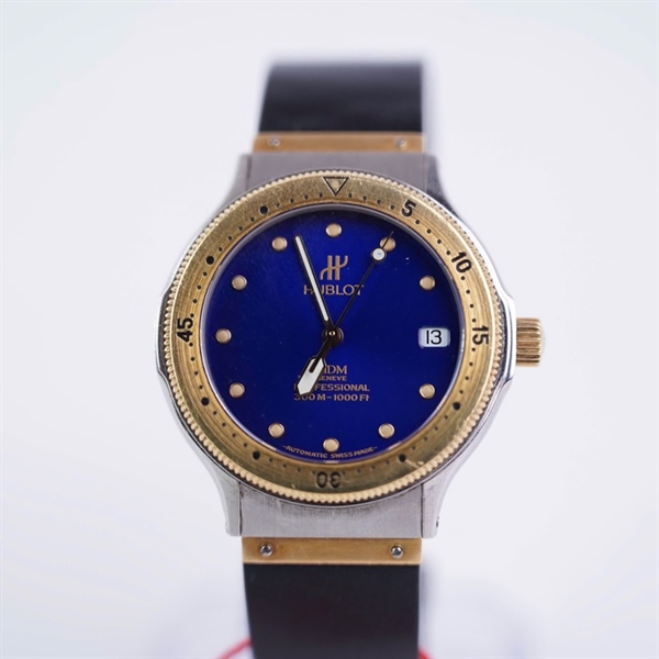 Đồng hồ Hublot mặt xanh dây đen (247643) sz38 (LTB) KG+