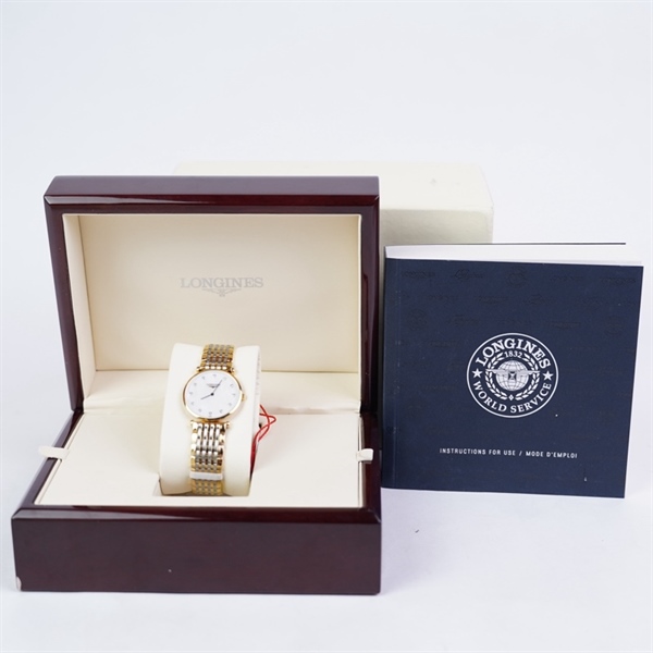 Đồng hồ Longines bạc phối vàng (46401027) sz30 (PN) KG+