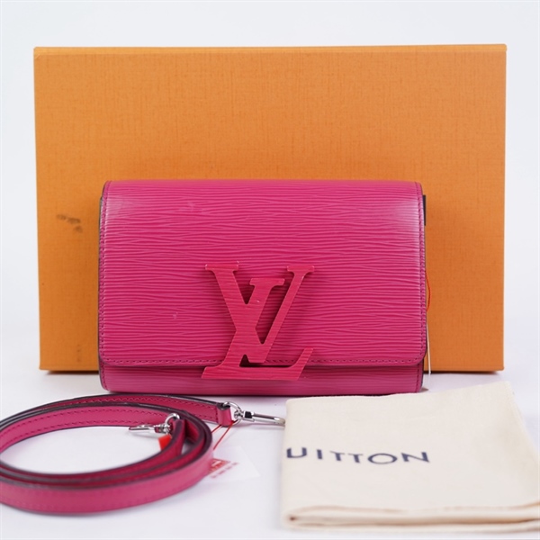 Túi LV Pochette Louise hồng sẫm (TR1106) sz19 KG+