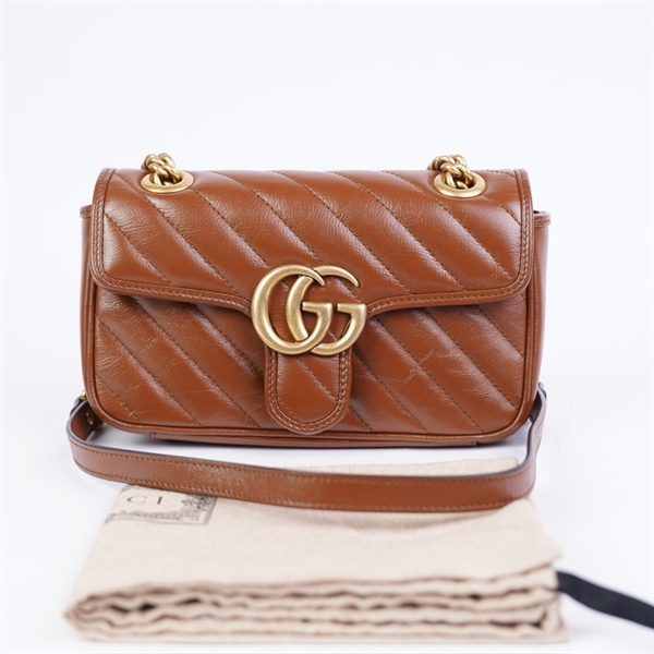 Túi GG Marmont nâu đất (A037216269) sz21 (HT) +