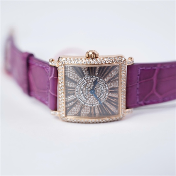 Đồng hồ Franck Muller dây tím kim zin (No16) sz28 (HC) KG+